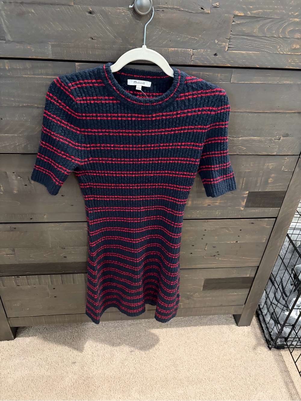 madewell striped knit dress Short Sleeve puzzle book